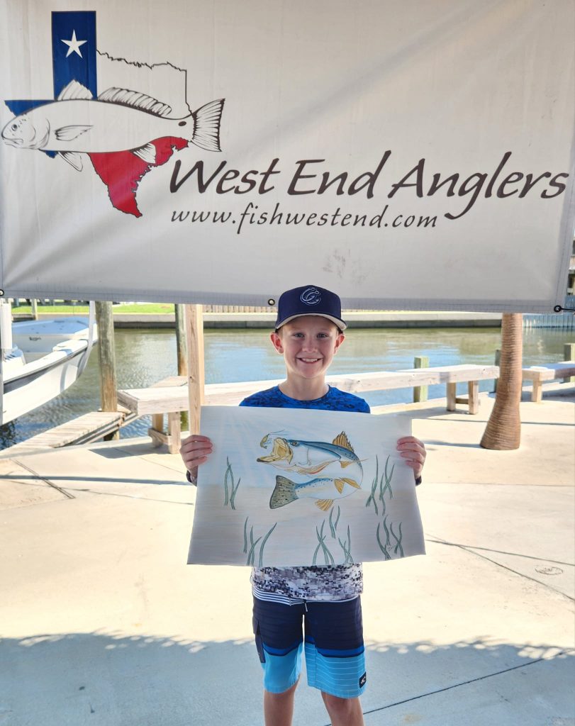 Zane Carner - Winner Art Contest at the 2024 KidsFish2 Fishing Tournament.